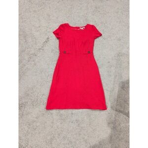 Boden Red Short Sleeve Dress